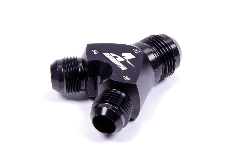 Aeromotive Y - Block Fitting - 12an to 2 x - 10an 15678 - 704 Auto Parts