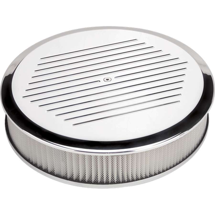 Air Cleaner 14in Round Ball Milled Polished - 704 Auto Parts