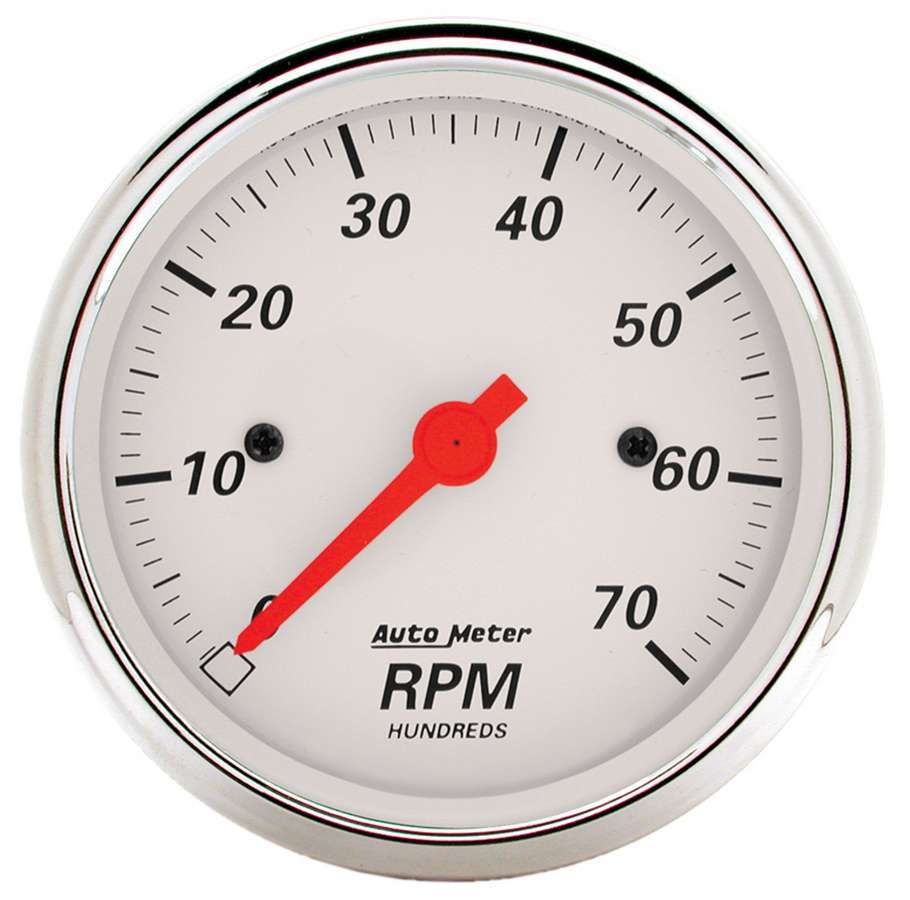 AutoMeter Arctic White Tachometer - 7000 RPM, 3 - 1/8" Dash Mount Analog Gauge - 704 Auto Parts