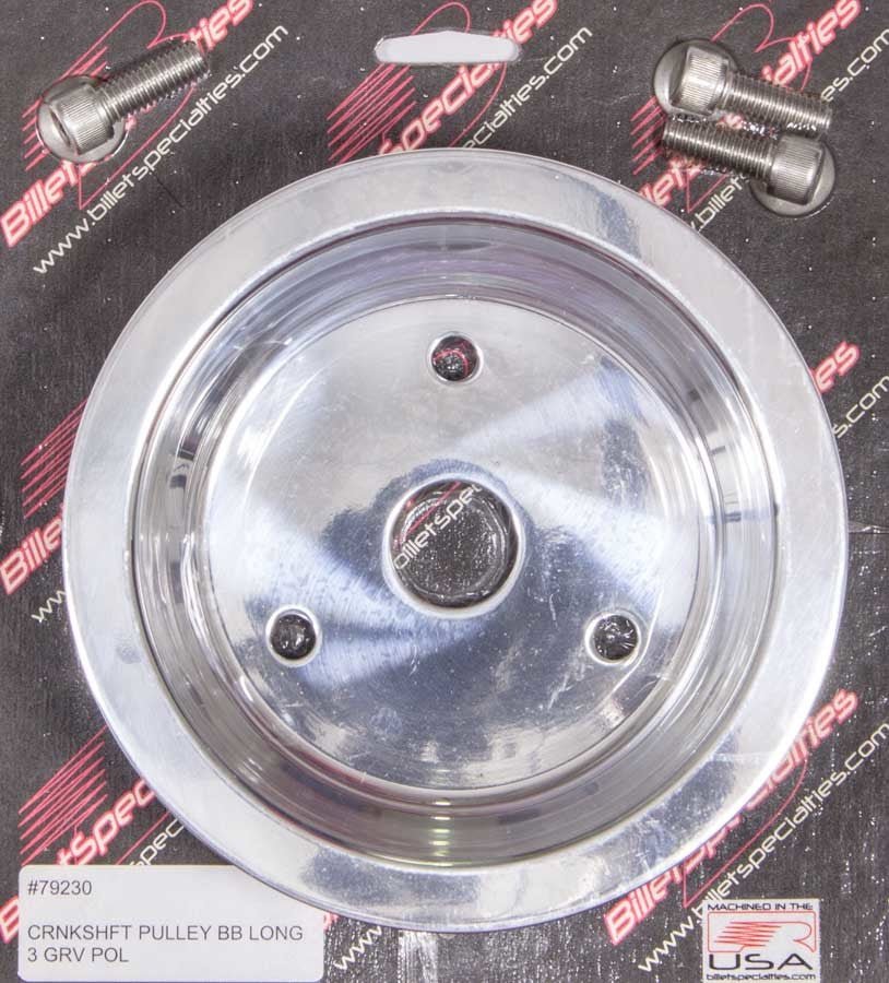 BBC 3 GRV Crank Pulley LWP Polished - 704 Auto Parts