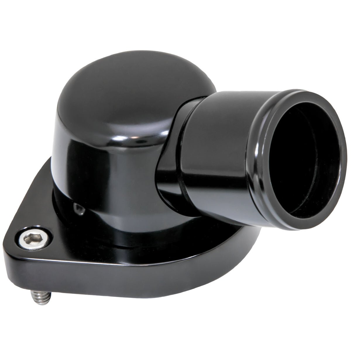 Billet Specialties 15° LS - Series Thermostat Housing - Black Anodized, Swivel - 704 Auto Parts