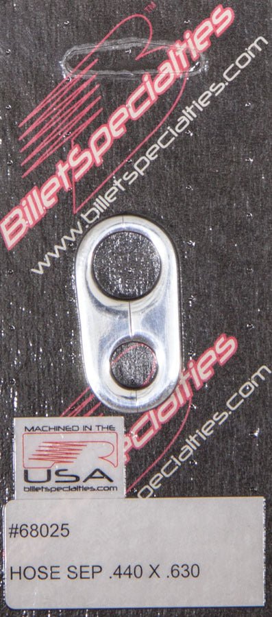 Billet Specialties Hose Separator - Billet Aluminum, Polished, 0.440 & 0.630 in - 704 Auto Parts