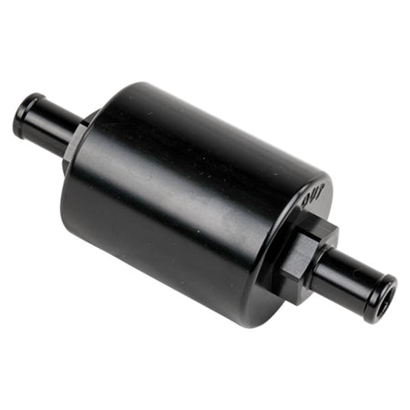 Billet Specialties In - Line Fuel Filter - 40 Micron Stainless Element, Black - 704 Auto Parts