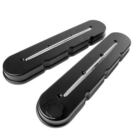 Billet Specialties LS Streamline Valve Covers - Satin Black, Billet Aluminum, GM LS - Series - 704 Auto Parts