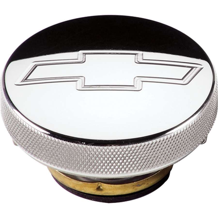 Billet Specialties Polished 16lb Radiator Cap with Chevy Bowtie Logo - 704 Auto Parts