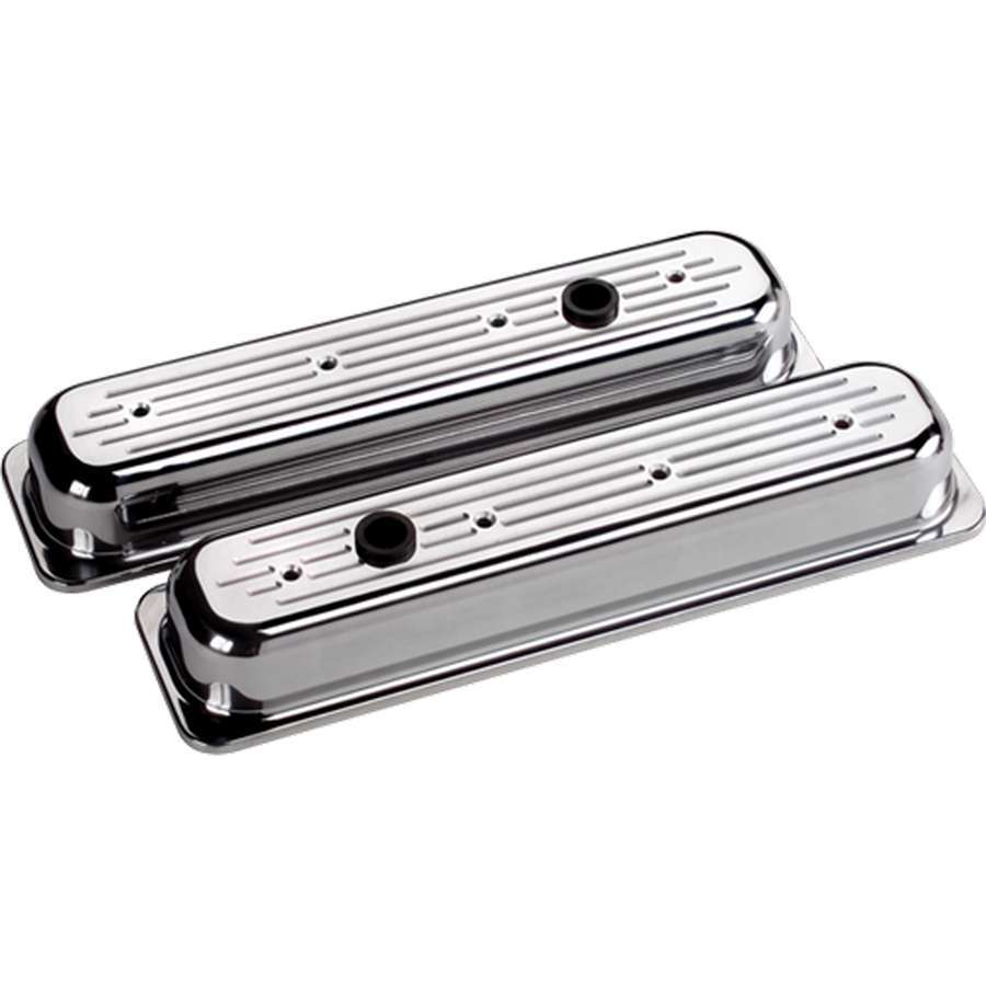 Billet Specialties Polished Ball Milled Valve Cover - Small Block Chevy - 704 Auto Parts