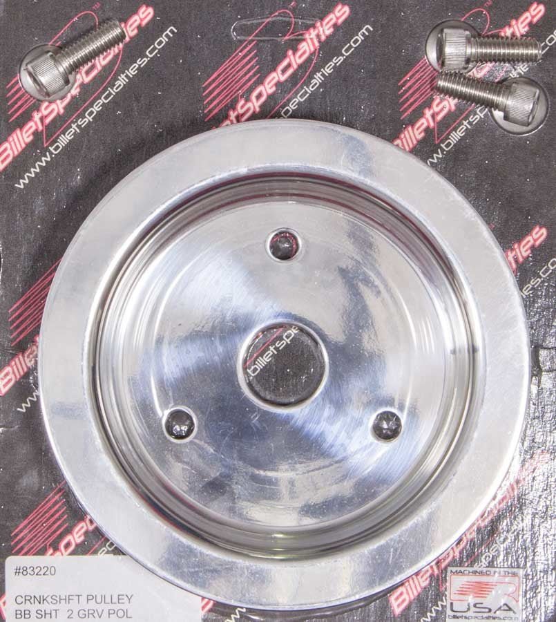 Billet Specialties Polished Crankshaft Pulley - 2 Groove - Big Block Chevy - 704 Auto Parts