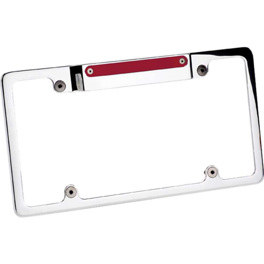 Billet Specialties Polished License Plate Frame with Lighted Third Brake Light - 704 Auto Parts