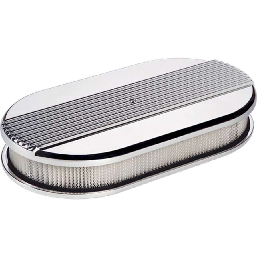 Billet Specialties Polished Oval Air Cleaner - 15"x8.5", Billet Aluminum - 704 Auto Parts