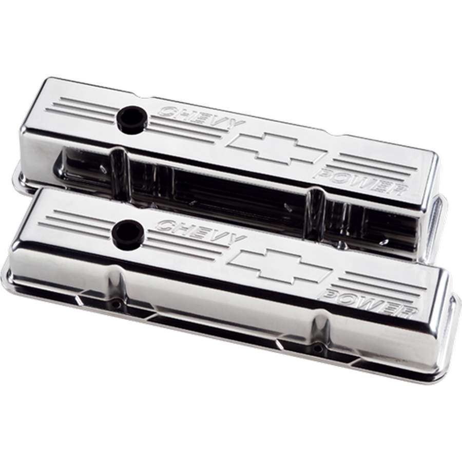 Billet Specialties Polished Tall Valve Covers - Small Block Chevy - Baffled - 704 Auto Parts