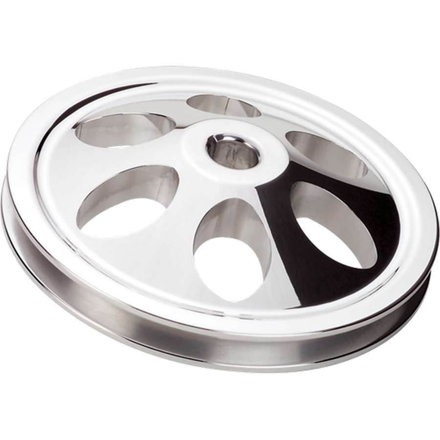 Billet Specialties Power Steering Pulley - 1 Groove, 6" Diameter, Polished Aluminum - 704 Auto Parts