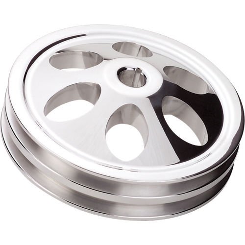 Billet Specialties Power Steering Pulley - 2 Groove, Keyed, 6" Diameter - 704 Auto Parts