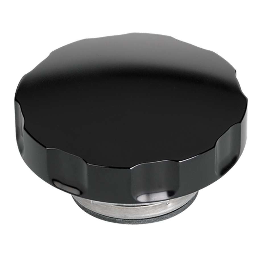 Billet Specialties Radiator Cap - 16 lb Aluminum, Notch Grip, Black Anodized - 704 Auto Parts