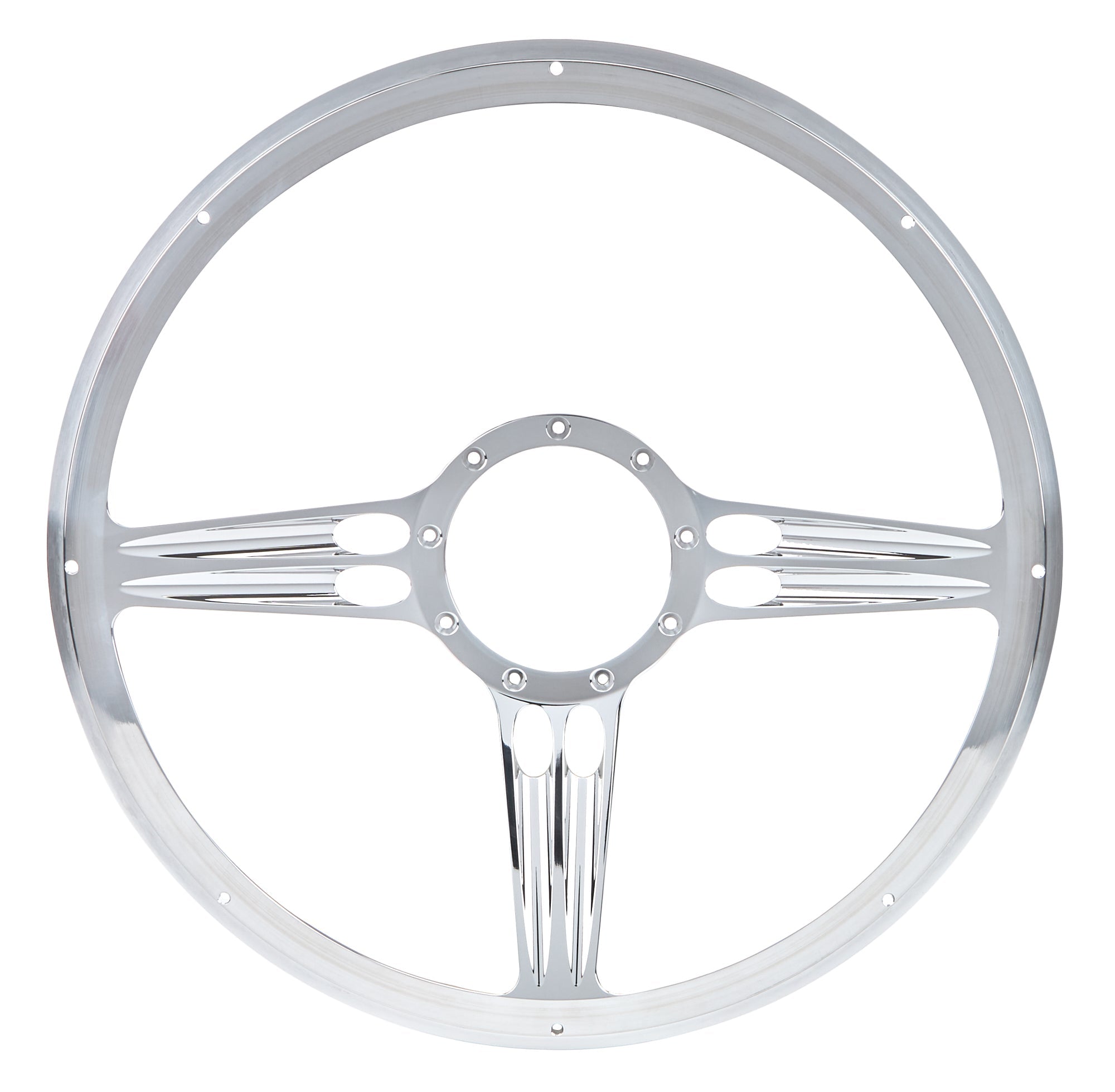 Billet Specialties Steering Wheel - Hollowpoint 15.5in, Polished Aluminum, 3 - Spoke - 704 Auto Parts