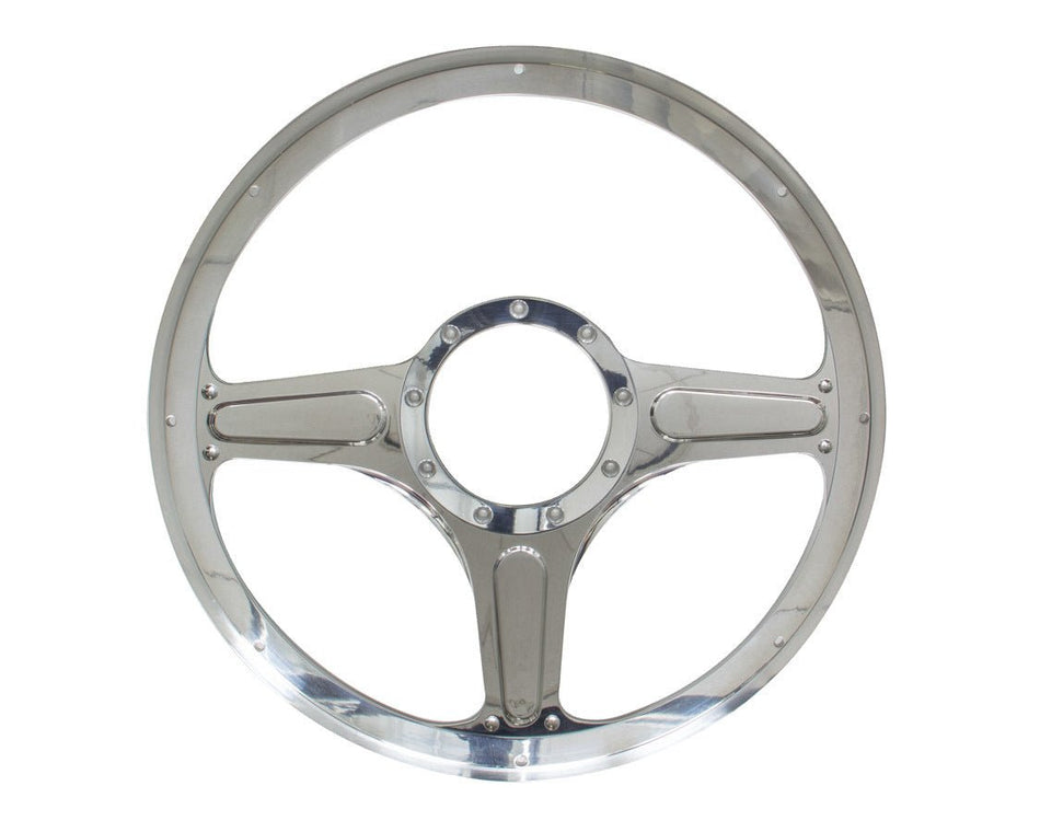 Billet Specialties Street Lite Steering Wheel - 14" Diameter, Polished Aluminum - 704 Auto Parts