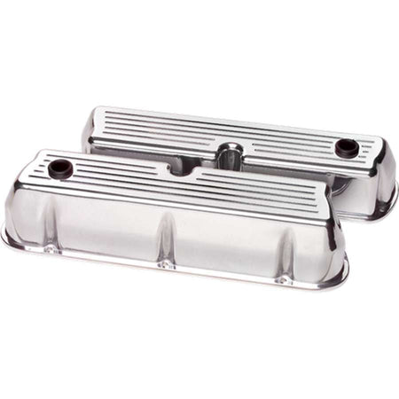 Billet Specialties Tall Valve Covers - Billet Aluminum, Polished - Small Block Ford - 704 Auto Parts