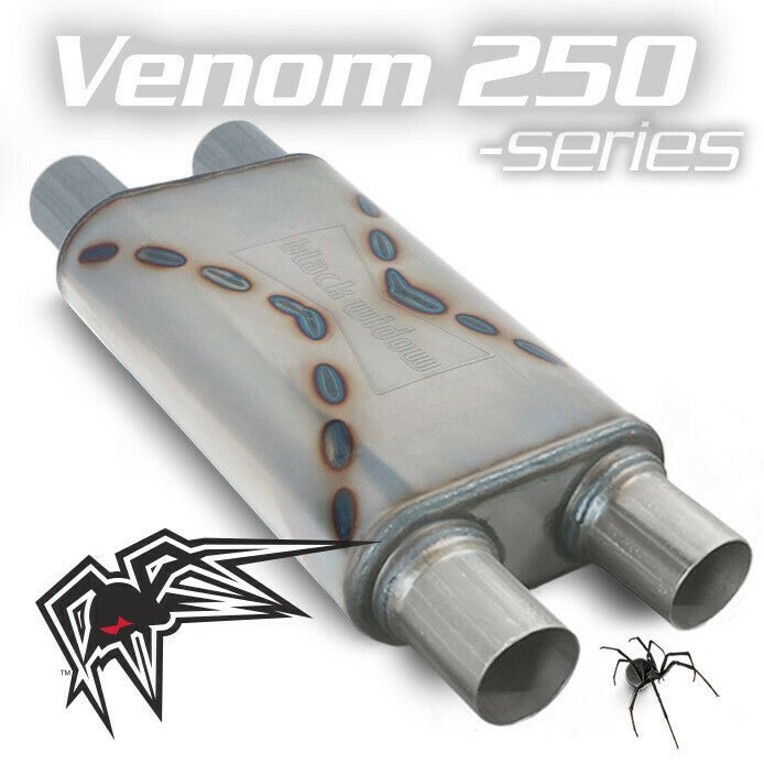 Black Widow Exhaust Venom 250 Series Mufflers BWDDV2 - 33 - 704 Auto Parts