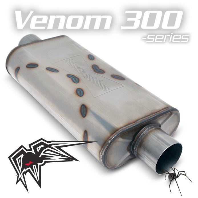 Black Widow Exhaust Venom 300 Series Muffler BW005 - C - 704 Auto Parts