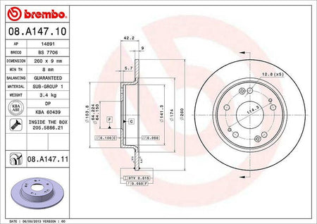 Brembo 10.2" Disc Brake Rotor 08A14711C02 - 704 Auto Parts