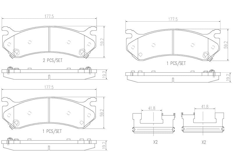 Brembo Ceramic Brake Pads P10027N - 704 Auto Parts