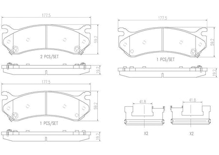 Brembo Ceramic Brake Pads P10027N - 704 Auto Parts