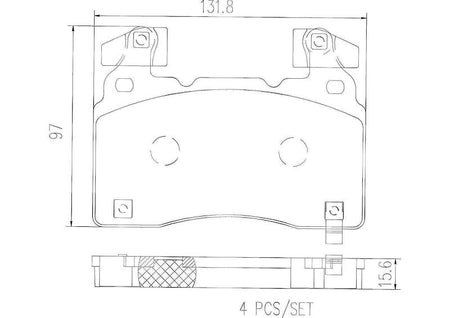 Brembo Ceramic Brake Pads P10064N - 704 Auto Parts