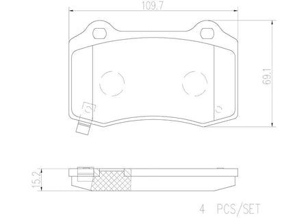 Brembo Ceramic Brake Pads P11024N - 704 Auto Parts