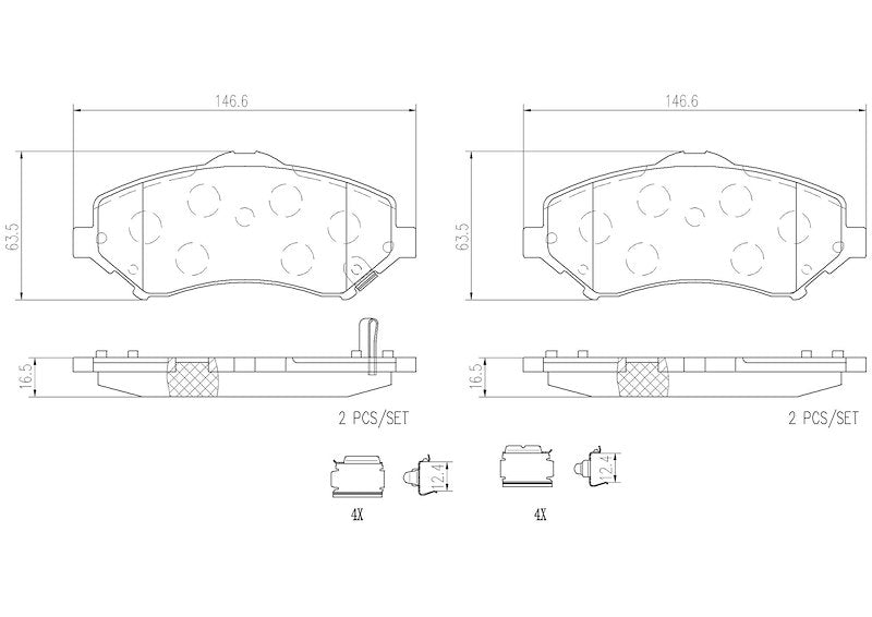 Brembo Ceramic Brake Pads P11025N - 704 Auto Parts