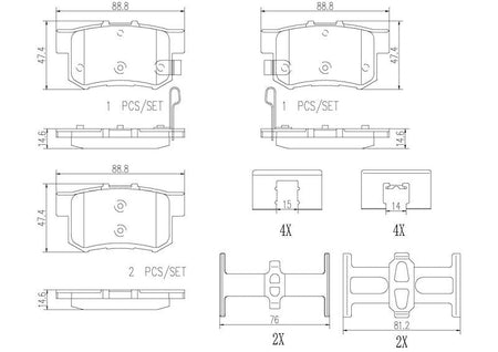 Brembo Ceramic Brake Pads P28022N - 704 Auto Parts