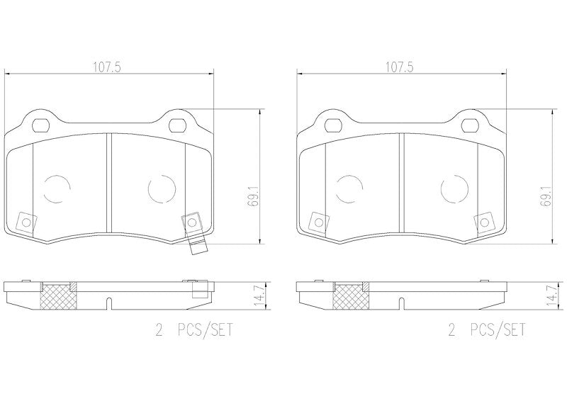 Brembo Ceramic Brake Pads P30074N - 704 Auto Parts