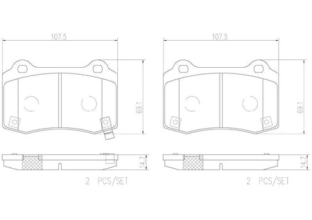 Brembo Ceramic Brake Pads P30074N - 704 Auto Parts