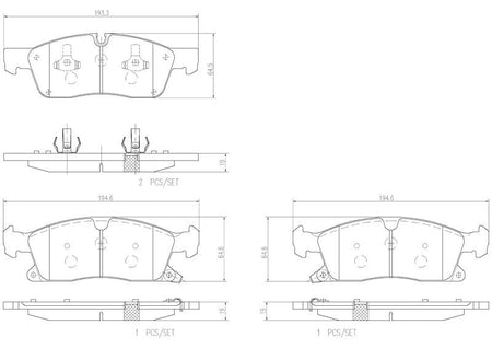 Brembo Ceramic Brake Pads P37017N - 704 Auto Parts