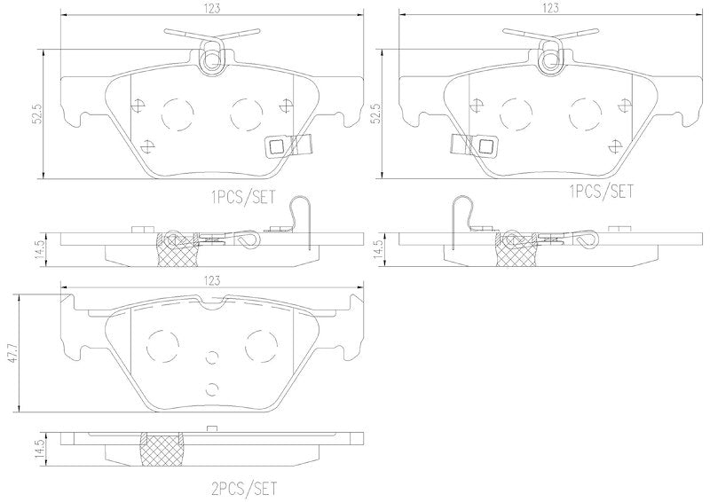 Brembo Ceramic Brake Pads P78026N - 704 Auto Parts