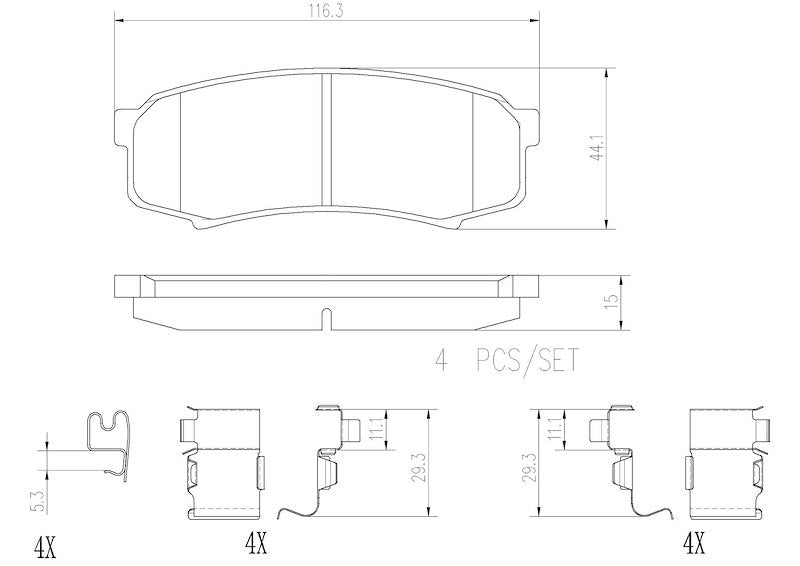 Brembo Ceramic Brake Pads P83024N - 704 Auto Parts