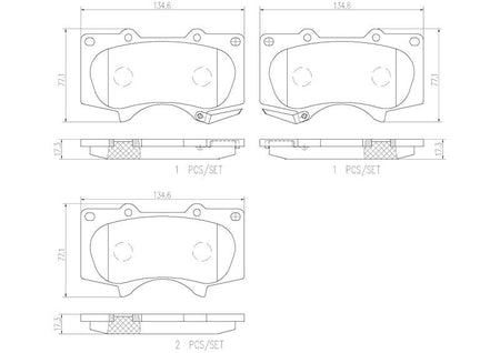 Brembo Ceramic Brake Pads P83066N - 704 Auto Parts