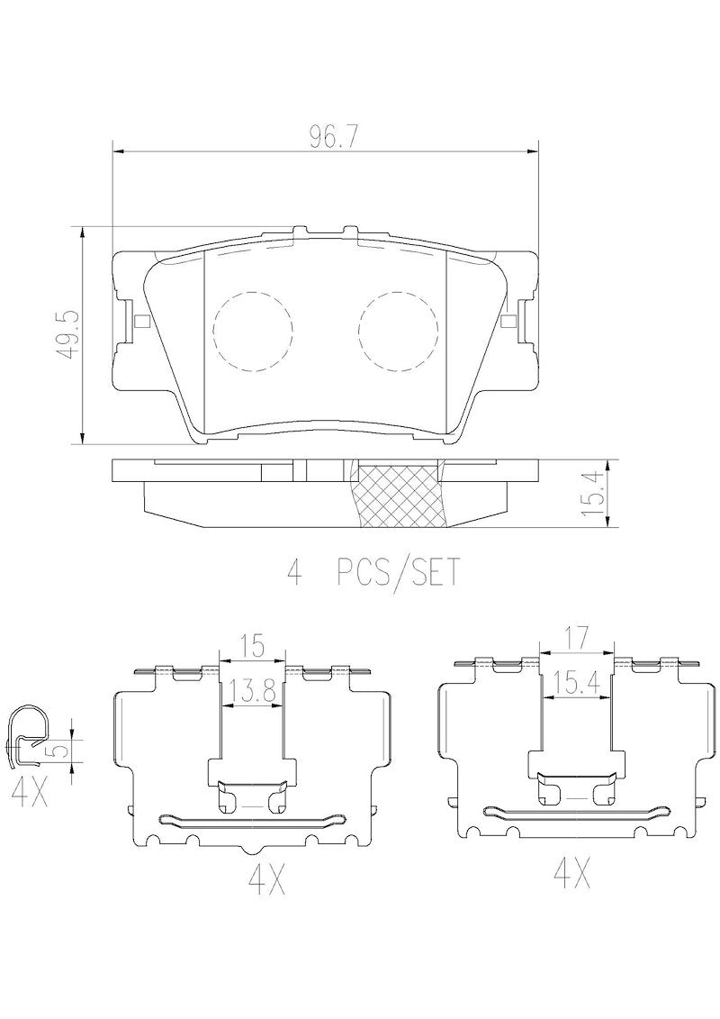 Brembo Ceramic Brake Pads P83089N - 704 Auto Parts