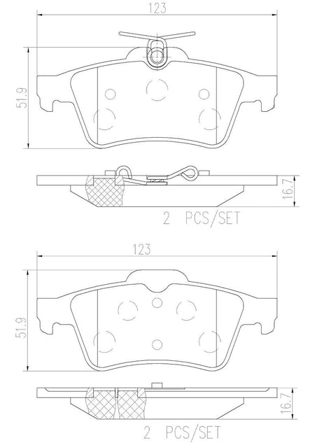 Brembo Cermaic Brake Pads P59042N - 704 Auto Parts