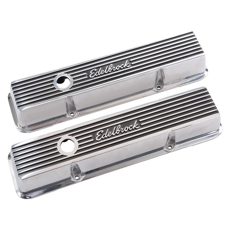 Edelbrock 4262 Polished Aluminum Valve Covers - 704 Auto Parts