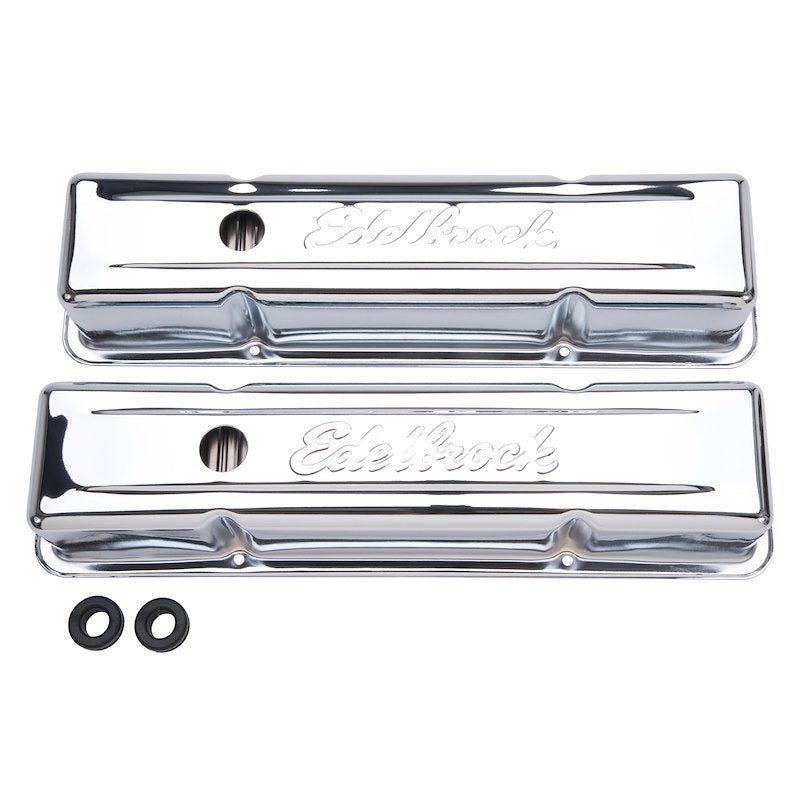 Edelbrock 4649 Valve Covers (Chrome) - 704 Auto Parts