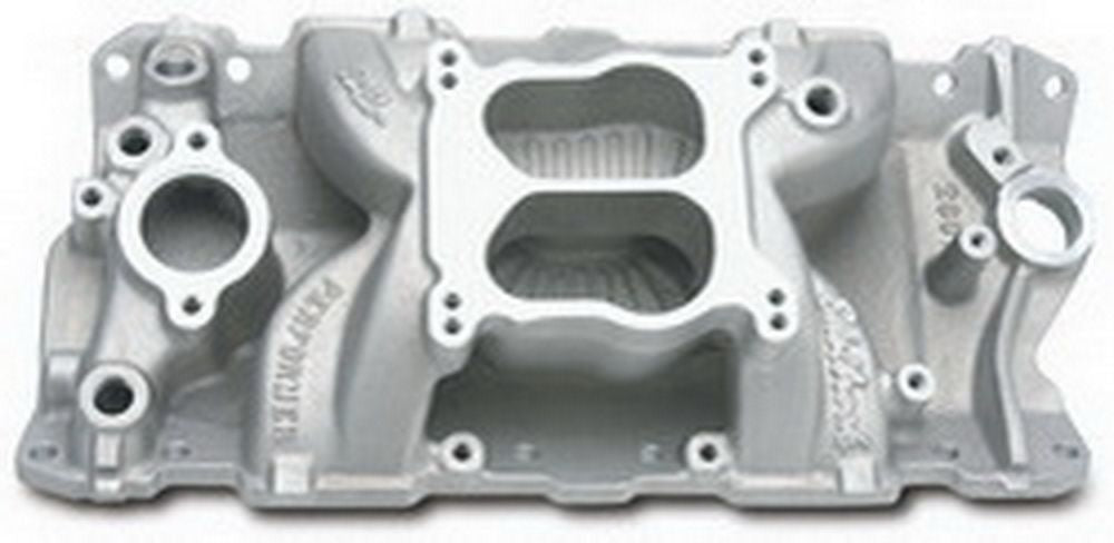 Edelbrock Performer Air - Gap Intake Manifold, Dual Plane, Small Block Chevy - 704 Auto Parts