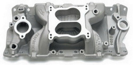 Edelbrock Performer Air Gap Manifold, Aluminum Dual Plane, Small Block Chevy - 704 Auto Parts