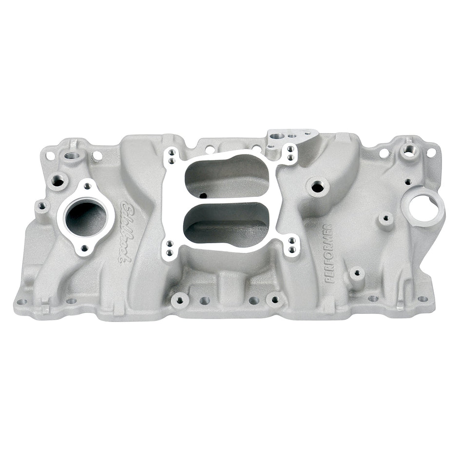 Edelbrock Performer Intake Manifold, Dual Plane, Aluminum, Small Block Chevy - 704 Auto Parts