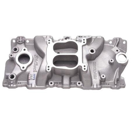 Edelbrock Performer Manifold with EGR, Aluminum, Dual Plane, Small Block Chevy - 704 Auto Parts