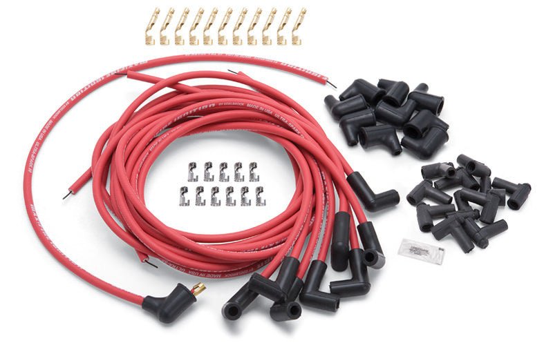 Max Fire Plug Wire Set w/HEI 90 Degree Red - 704 Auto Parts