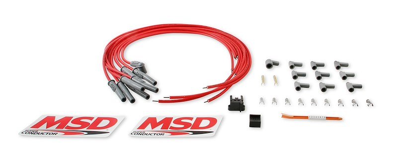 MSD Ignition 31189 Spark Plug Wire Set (Red/Grey) - 704 Auto Parts