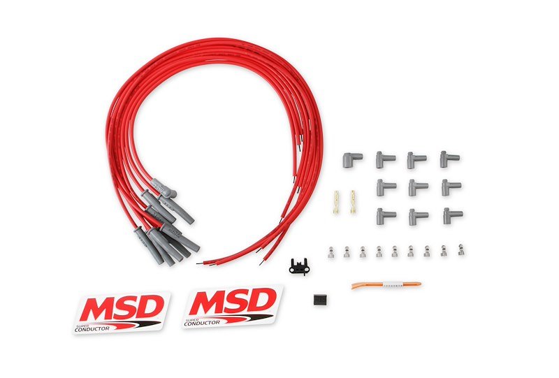 MSD Ignition 31189 Spark Plug Wire Set (Red/Grey) - 704 Auto Parts