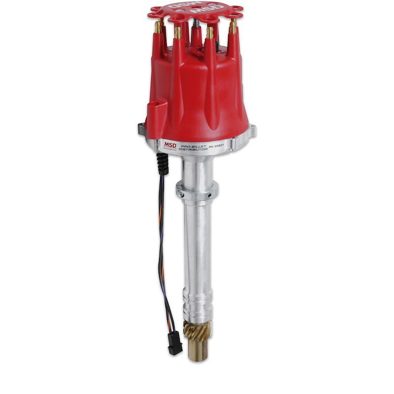 MSD Ignition 85501 Pro Billet Distributor (Red) - 704 Auto Parts