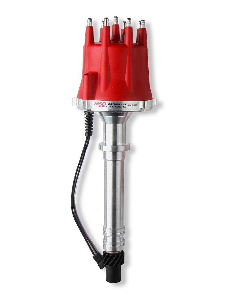 MSD Ignition 85551 Pro Billet Distributor (Red) - 704 Auto Parts