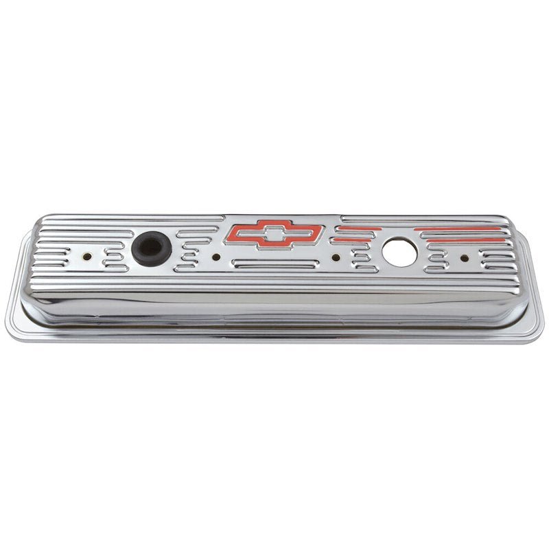 Proform Parts 141 - 107 Chevrolet Valve Covers (Chrome/Red) - 704 Auto Parts