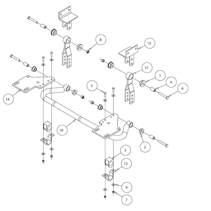 Roadmaster 1 - 1/2 in. Rear Sway Bar 1139 - 149 - 704 Auto Parts